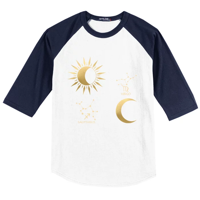 Sagittarius Sunvirgo Moon Zodiac Great Gift Baseball Sleeve Shirt