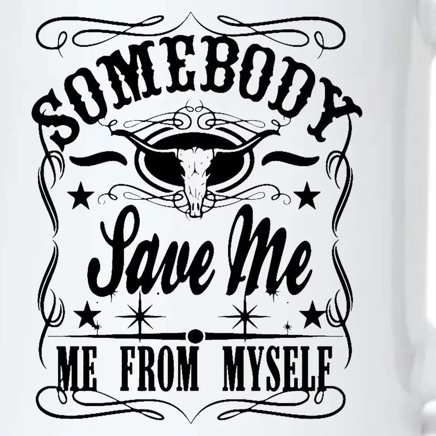 Somebody Save Me From Myself Country Music Black Color Changing Mug