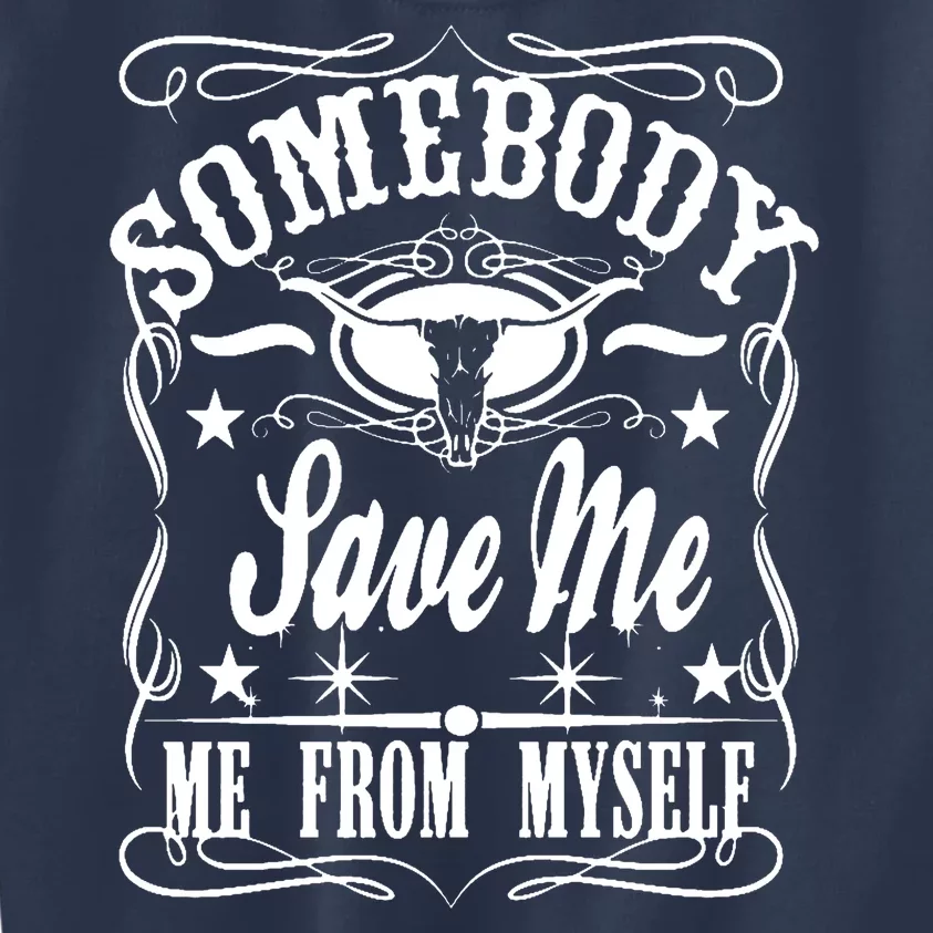 Somebody Save Me From Myself Country Music Kids Sweatshirt