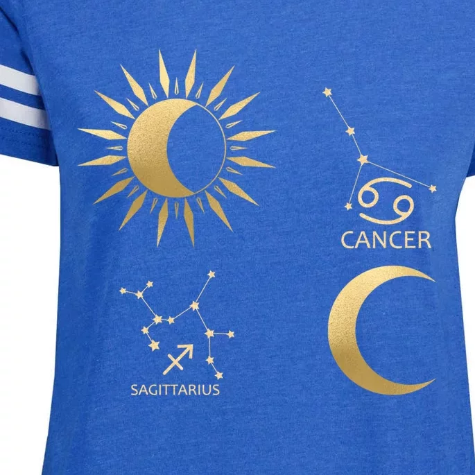 Sagittarius Suncancer Moon Zodiac Gift Enza Ladies Jersey Football T-Shirt