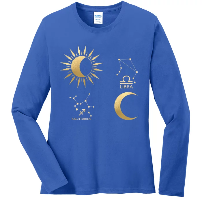 Sagittarius Sunlibra Moon Zodiac Cool Gift Ladies Long Sleeve Shirt