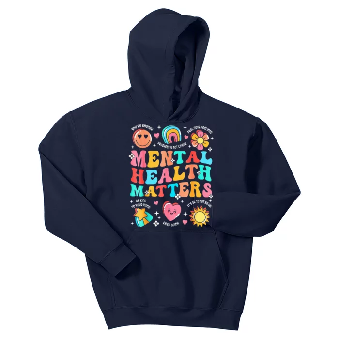 Support Squad Mental Health Awareness Lime Green Kids Hoodie