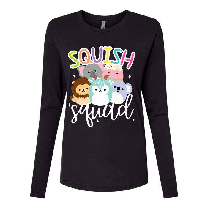 Squish Squad Mallow Great Gifts Cute Womens Cotton Relaxed Long Sleeve T-Shirt