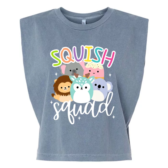 Squish Squad Mallow Great Gifts Cute Garment-Dyed Women's Muscle Tee