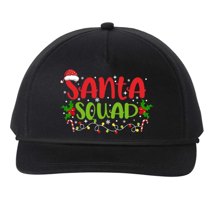 Santa Squad Matching Christmas Group Family Friends Cool Gift Snapback Five-Panel Rope Hat