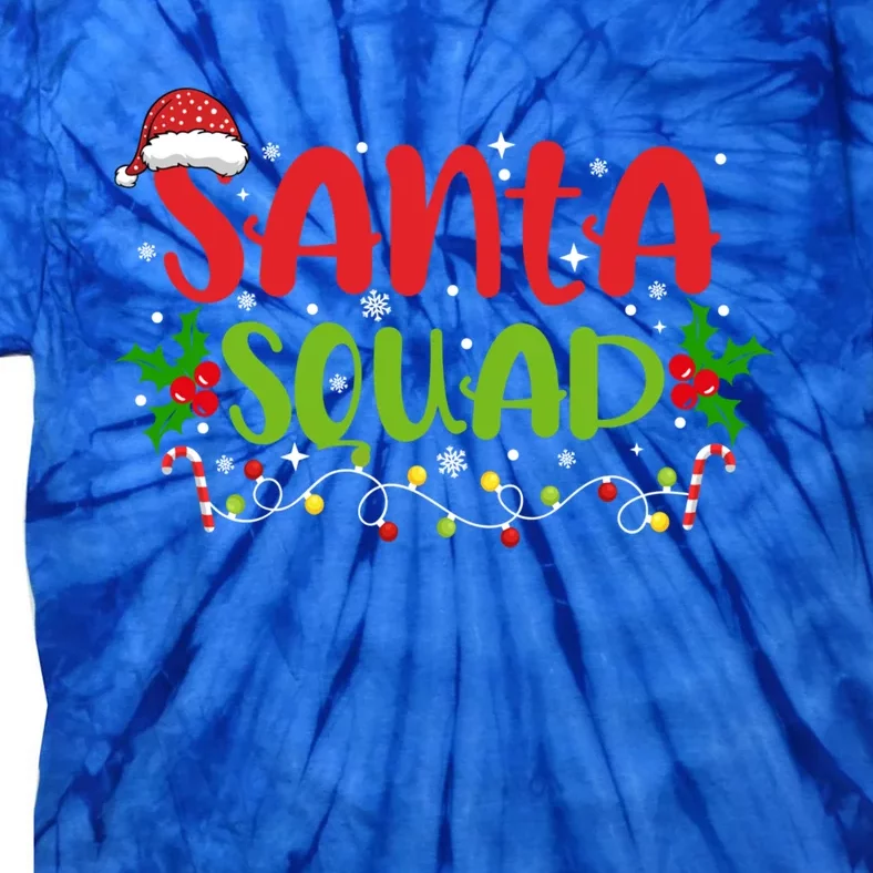 Santa Squad Matching Christmas Group Family Friends Cool Gift Tie-Dye T-Shirt