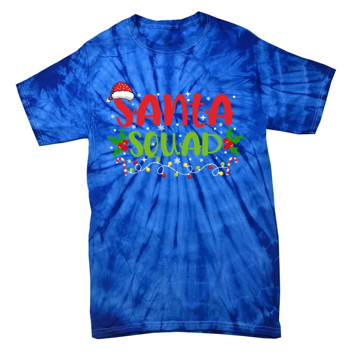 Santa Squad Matching Christmas Group Family Friends Cool Gift Tie-Dye T-Shirt