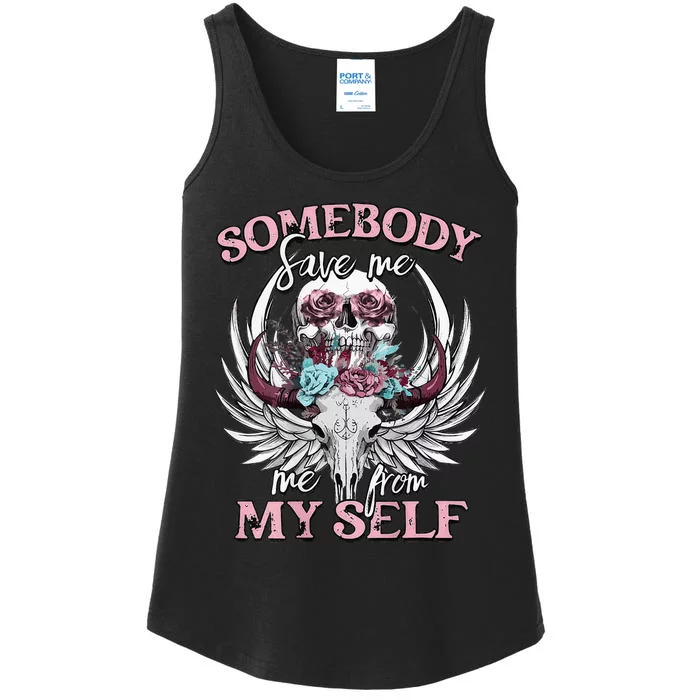 Somebody Save Me Country Music Nashville Ladies Essential Tank