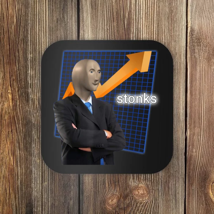 Stonks Surreal Memes Funny Stock Coaster