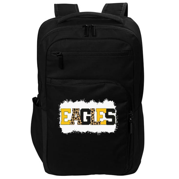 School Spirit Mascot Eagles Leopard Print Teacher Impact Tech Backpack