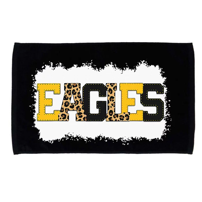 School Spirit Mascot Eagles Leopard Print Teacher Microfiber Hand Towel