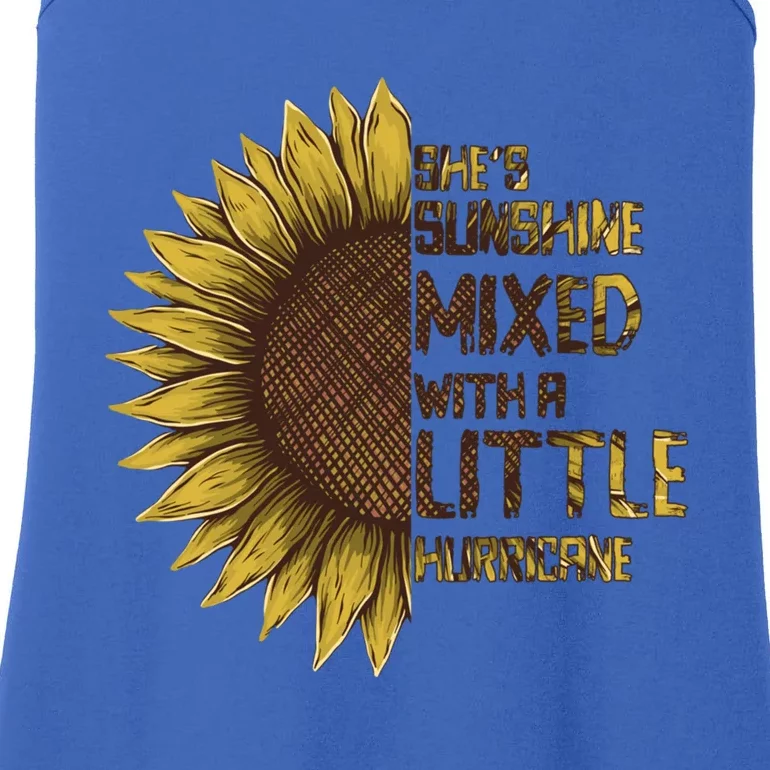 SheS Sunshine Mixed Hurricane Sunflower Lovers Gift Ladies Essential Tank