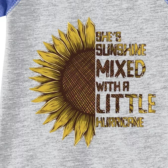 SheS Sunshine Mixed Hurricane Sunflower Lovers Gift Infant Baby Jersey Bodysuit