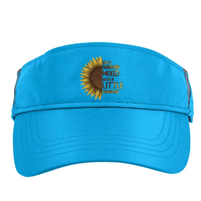 SheS Sunshine Mixed Hurricane Sunflower Lovers Gift Adult Drive Performance Visor