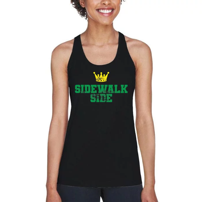 Sidewalk Side Mardi Gras Funny Festival Parade Costume Women's Racerback Tank