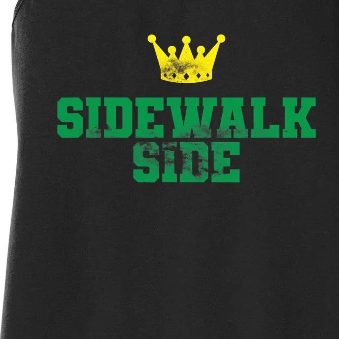 Sidewalk Side Mardi Gras Funny Festival Parade Costume Women's Racerback Tank