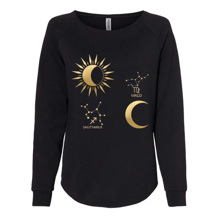 Sagittarius Sunvirgo Moon Zodiac Great Gift Womens California Wash Sweatshirt