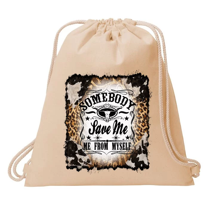 Somebody Save Me Country Music Nashville Drawstring Bag