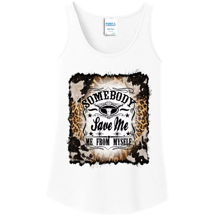 Somebody Save Me Country Music Nashville Ladies Essential Tank