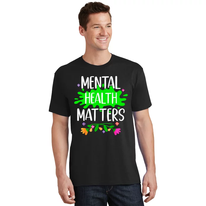 Support Squad Mental Health Awareness Lime Green Ribbon T-Shirt