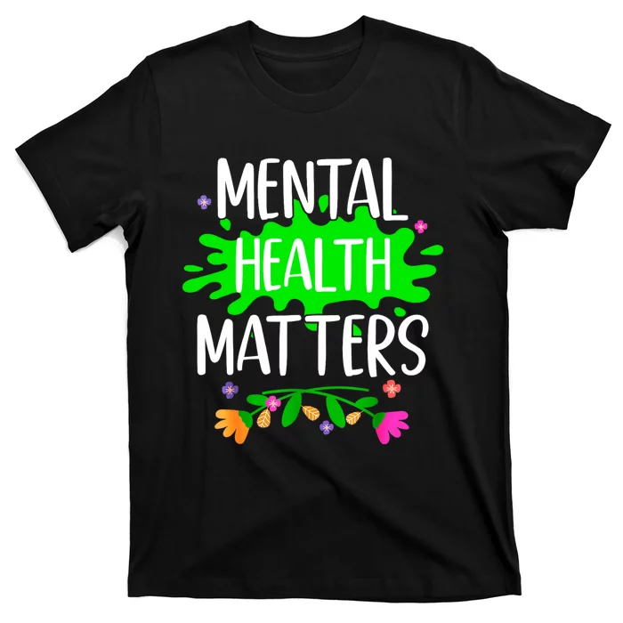 Support Squad Mental Health Awareness Lime Green Ribbon T-Shirt