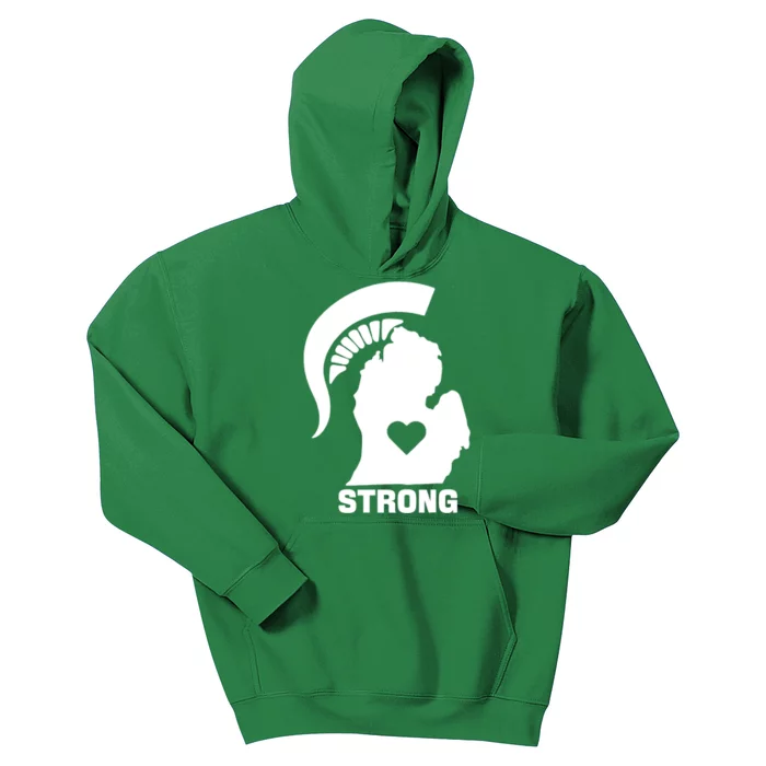 SPARTAN STRONG MSU ST Patricks Day Kids Hoodie