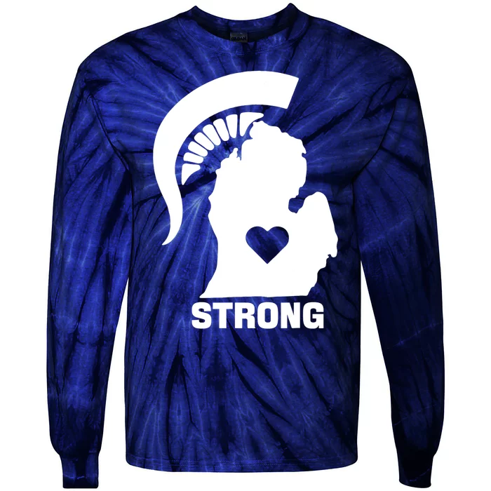 SPARTAN STRONG MSU ST Patricks Day Tie-Dye Long Sleeve Shirt