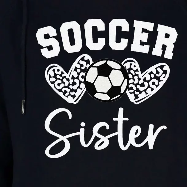 Soccer Sister Matching Family Soccer Womens Funnel Neck Pullover Hood