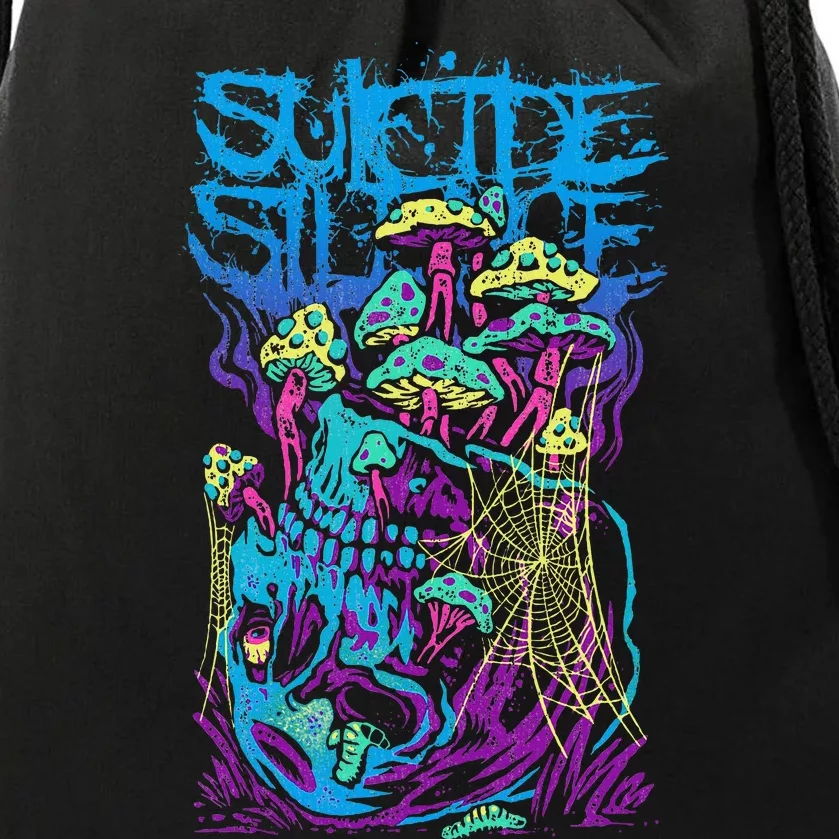 Suicide Silence Mushroom Drawstring Bag