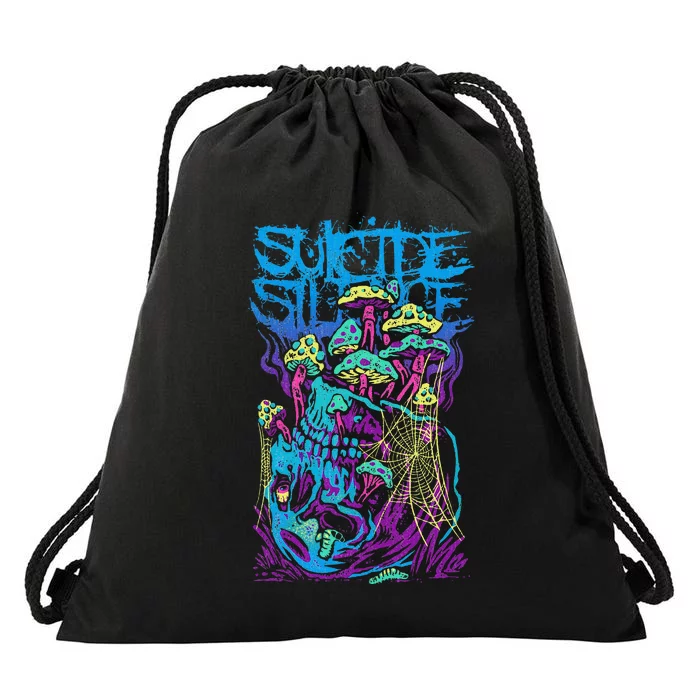 Suicide Silence Mushroom Drawstring Bag