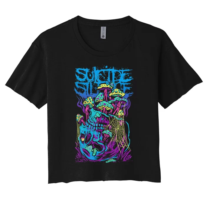 Suicide Silence Mushroom Women's Crop Top Tee