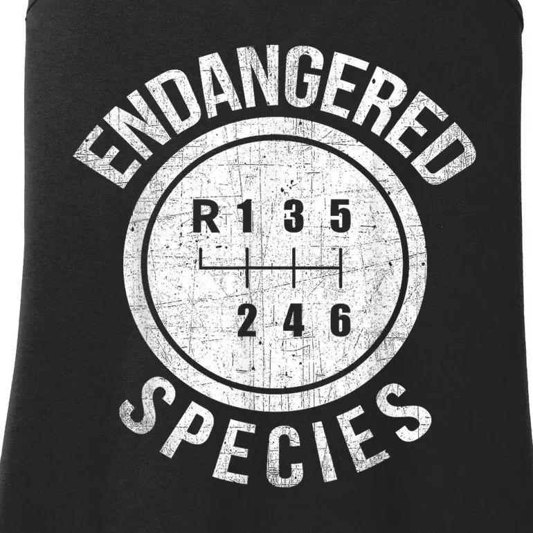 Stick Shift Manual Endangered Species Funny Car Racing Ladies Essential Tank