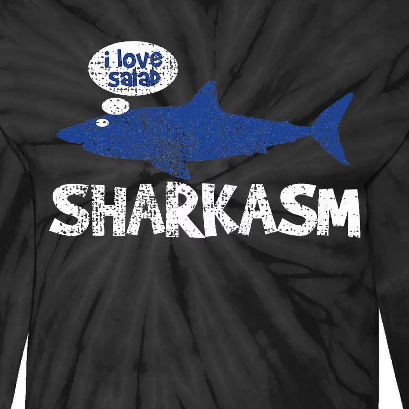 Shark Sharkasm Marine Biology Tie-Dye Long Sleeve Shirt