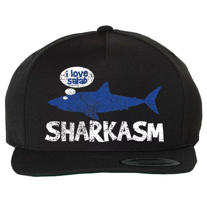 Shark Sharkasm Marine Biology Wool Snapback Cap