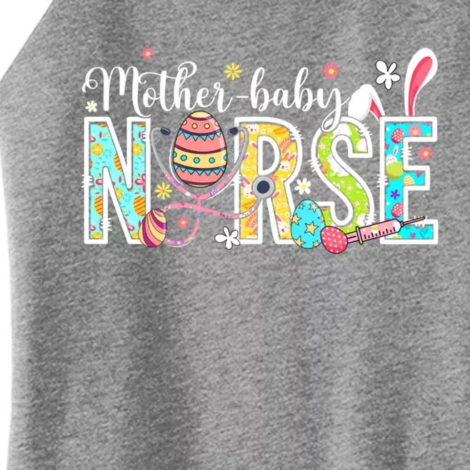 Stethoscope Scrub Mother Nurse Life Bunny Easter Day Gift Women’s Perfect Tri Rocker Tank