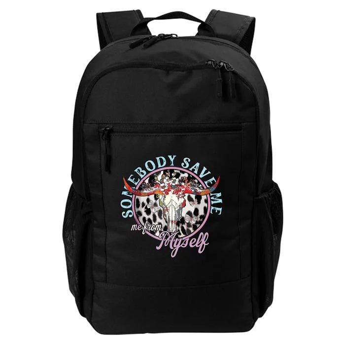 Somebody Save Me Country Music Retro Cowgirl Daily Commute Backpack