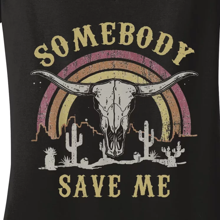 Somebody Save Me From Myself Women's V-Neck T-Shirt