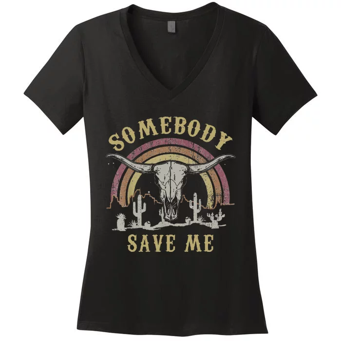 Somebody Save Me From Myself Women's V-Neck T-Shirt