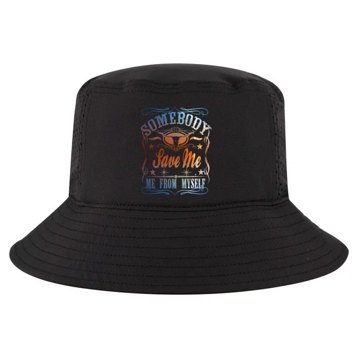 Somebody Save Me From Myself Bull Country Cool Comfort Performance Bucket Hat