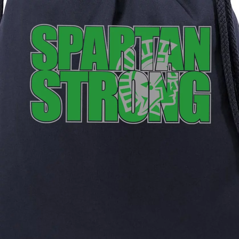 Spartan Strong helmet sketch Drawstring Bag