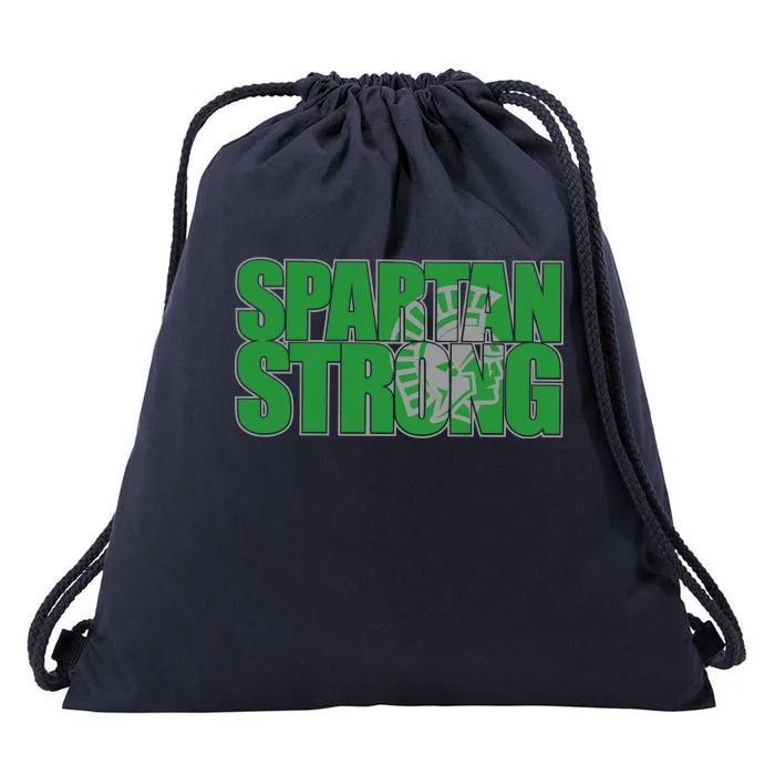 Spartan Strong helmet sketch Drawstring Bag