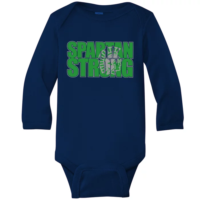 Spartan Strong helmet sketch Baby Long Sleeve Bodysuit