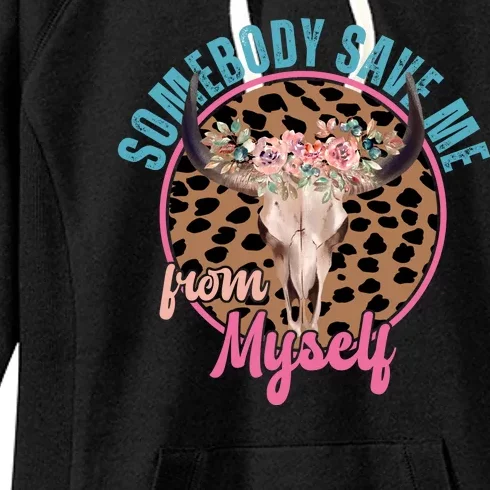 Somebody Save Me From Myself Country Music Retro Women's Fleece Hoodie