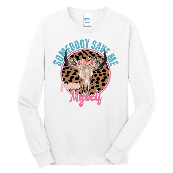 Somebody Save Me From Myself Country Music Retro Tall Long Sleeve T-Shirt