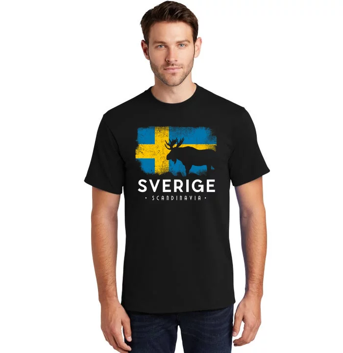 Sverige Scandinavia Midsommar Swedish Flag Sweden Tall T-Shirt