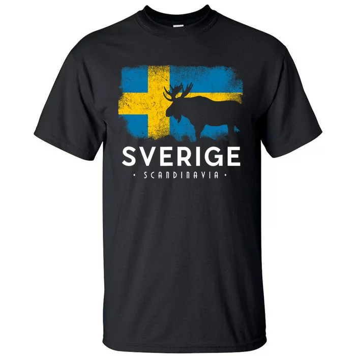 Sverige Scandinavia Midsommar Swedish Flag Sweden Tall T-Shirt