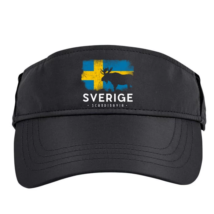 Sverige Scandinavia Midsommar Swedish Flag Sweden Adult Drive Performance Visor