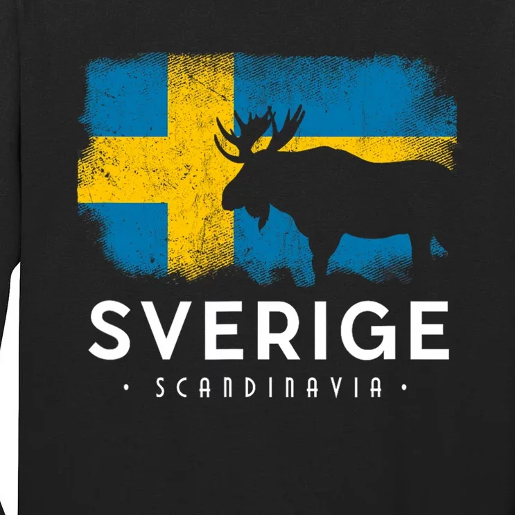 Sverige Scandinavia Midsommar Swedish Flag Sweden Tall Long Sleeve T-Shirt