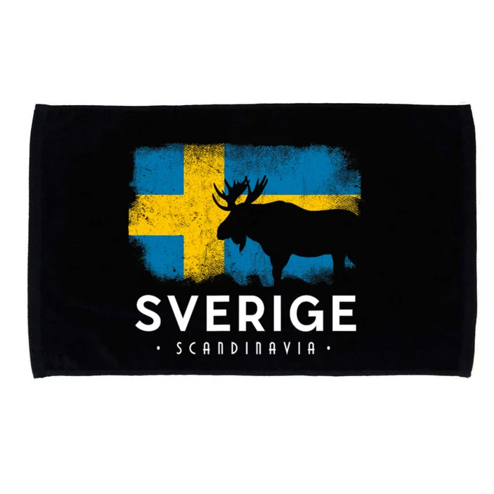 Sverige Scandinavia Midsommar Swedish Flag Sweden Microfiber Hand Towel