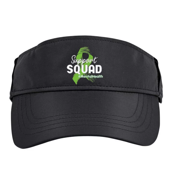 Support Squad Mental Health Awareness Lime Green Ribbon Adult Drive Performance Visor